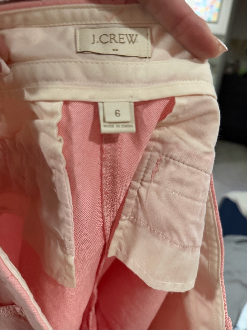 J crew Women’s Pink Casual Linen-Blend Shorts 6 - Picture 5 of 6